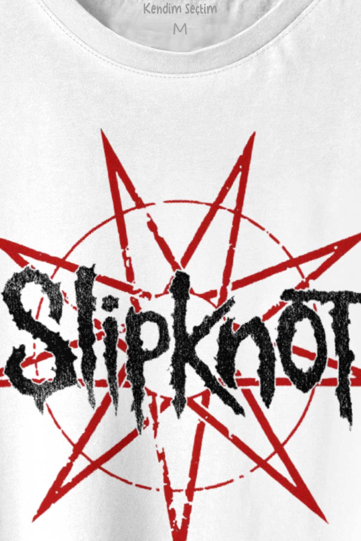 Slipknot Red Yıldız Rock Metal Music Baskılı Tişört Unisex T-shirt (1)