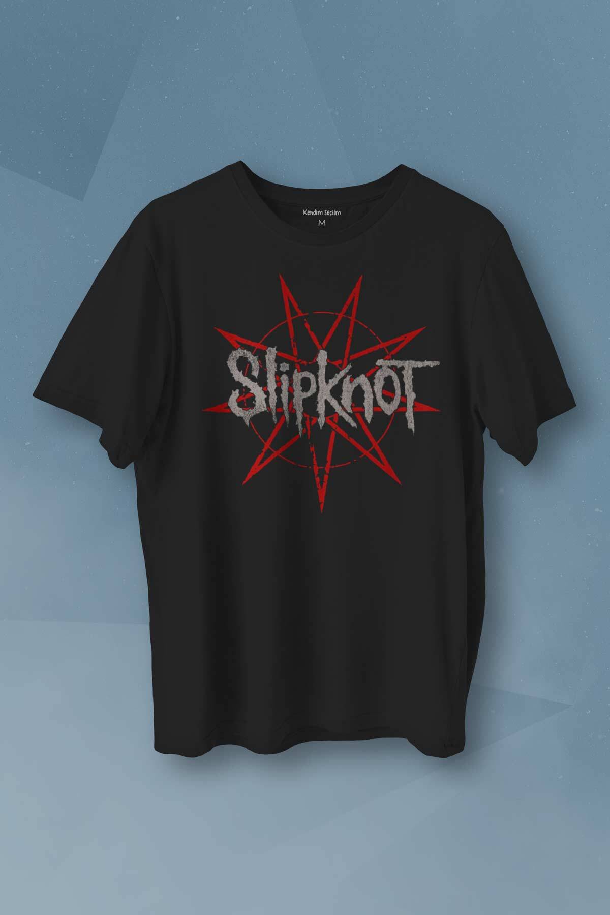 Slipknot Red Yıldız Rock Metal Music Baskılı Tişört Unisex T-shirt - 1