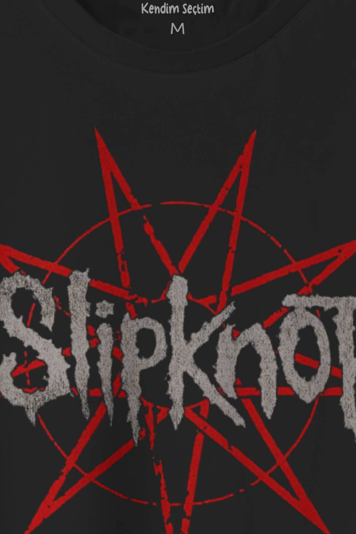 Slipknot Red Yıldız Rock Metal Music Baskılı Tişört Unisex T-shirt (1)