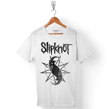 SLIPKNOT SLIP KNOT RAVADO GOAT STAR LOGO ERKEK TİŞÖRT - 1