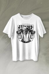 Smoking Gorilla Sigara İçen Katil Maymun Ganster Mafya Baskılı Tişört Unisex T-shirt - 1