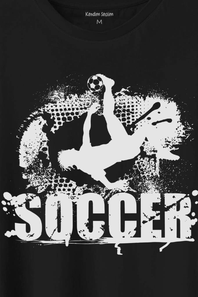 Soccer Röveşata Gol Atan Futbolcu Taktik Baskılı Tişört Unisex T-Shirt - 2