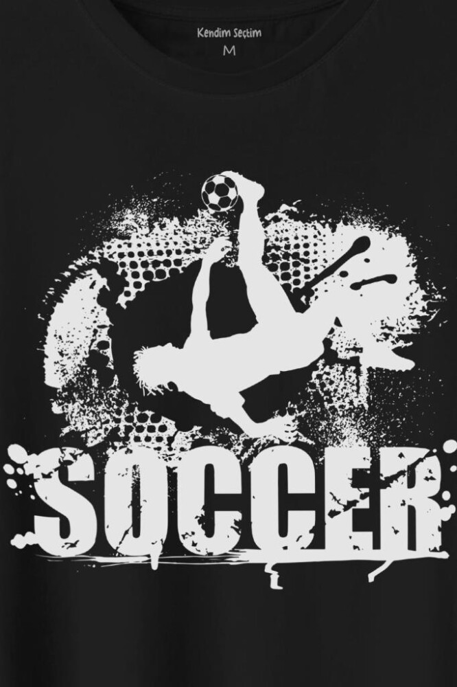 Soccer Röveşata Gol Atan Futbolcu Taktik Baskılı Tişört Unisex T-Shirt - 2