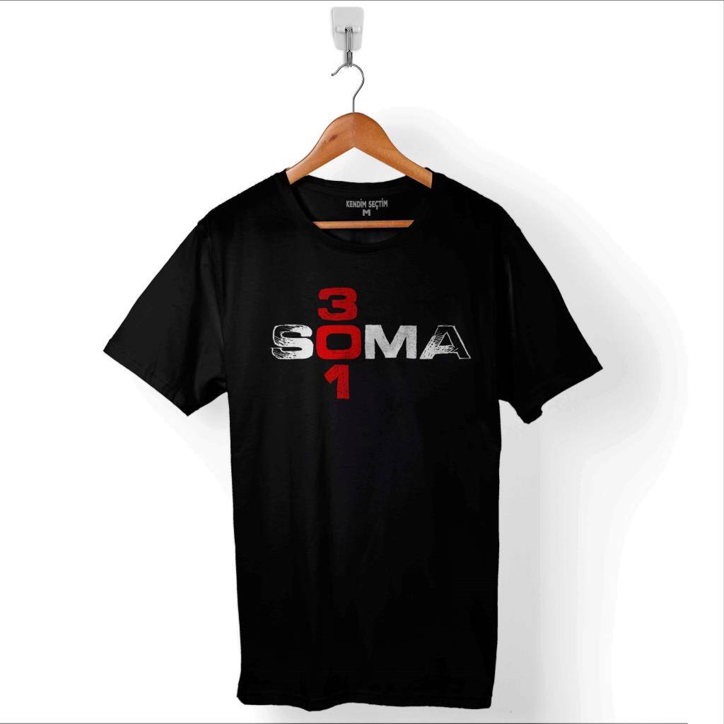 Soma 301 Maden Faciası 2014 #Soma İş Kazası Baskılı Tişört Unisex T-Shirt - 1