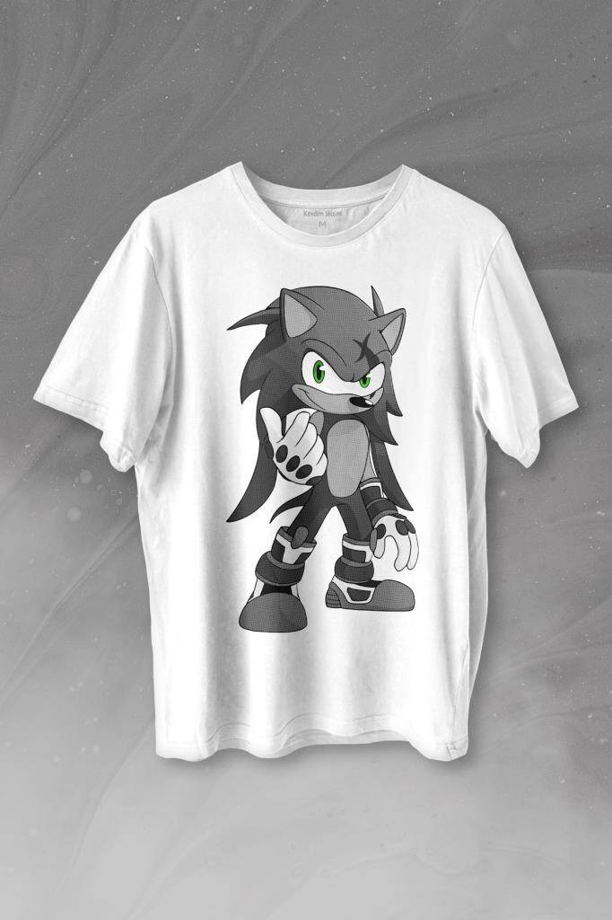 Sonic Boom Hedgehog Baskılı Tişört Unisex T-shirt - 1