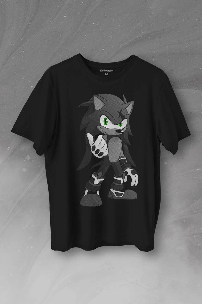 Sonic Boom Hedgehog Baskılı Tişört Unisex T-Shirt - 1