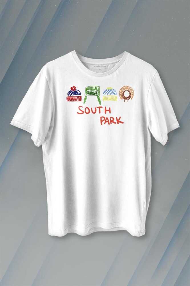 South Park Kenny Cartman Kyle Stan Dizi Film Baskılı Tişört Unisex T-shirt - 1