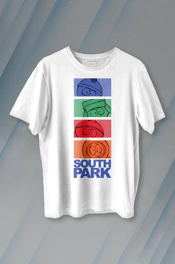 South Park Kenny Cartman Kyle Stan Dizi Film Baskılı Tişört Unisex T-shirt