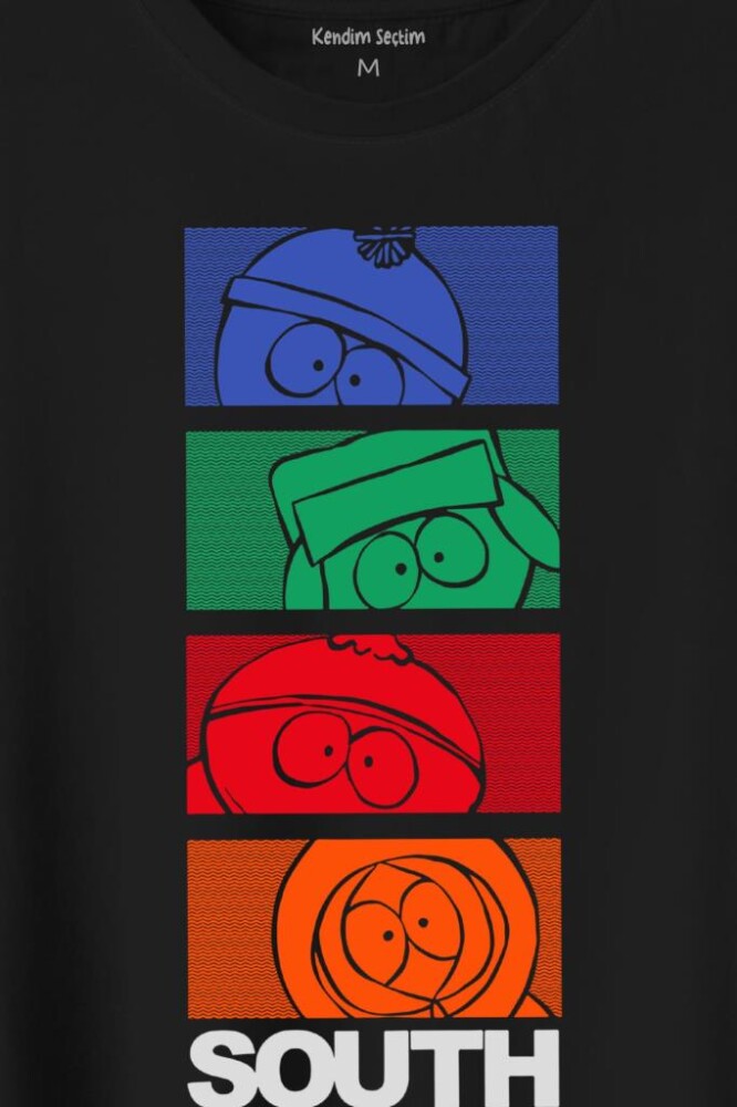 South Park Kenny Cartman Kyle Stan Dizi Film Baskılı Tişört Unisex T-Shirt T01S4143 (1)