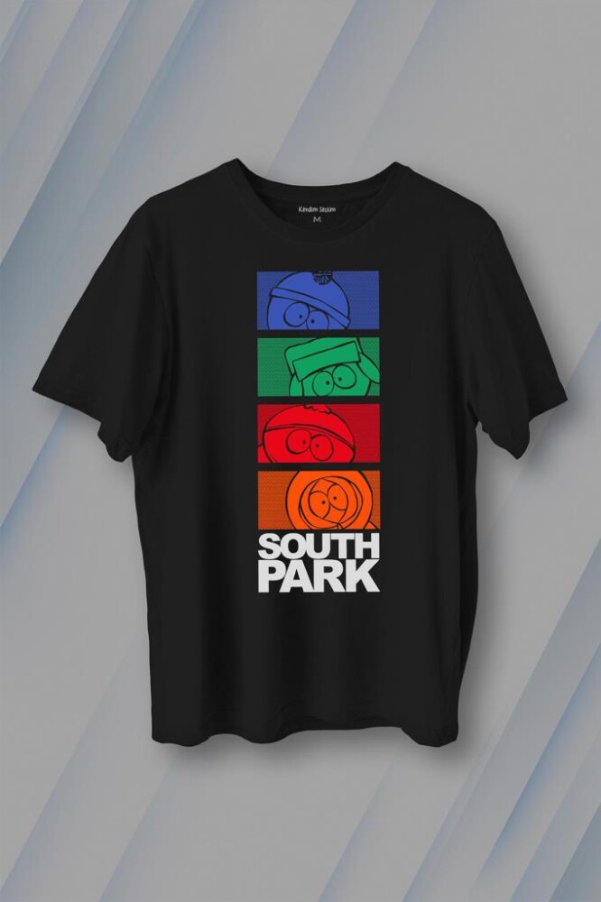 South Park Kenny Cartman Kyle Stan Dizi Film Baskılı Tişört Unisex T-Shirt T01S4143 - 1
