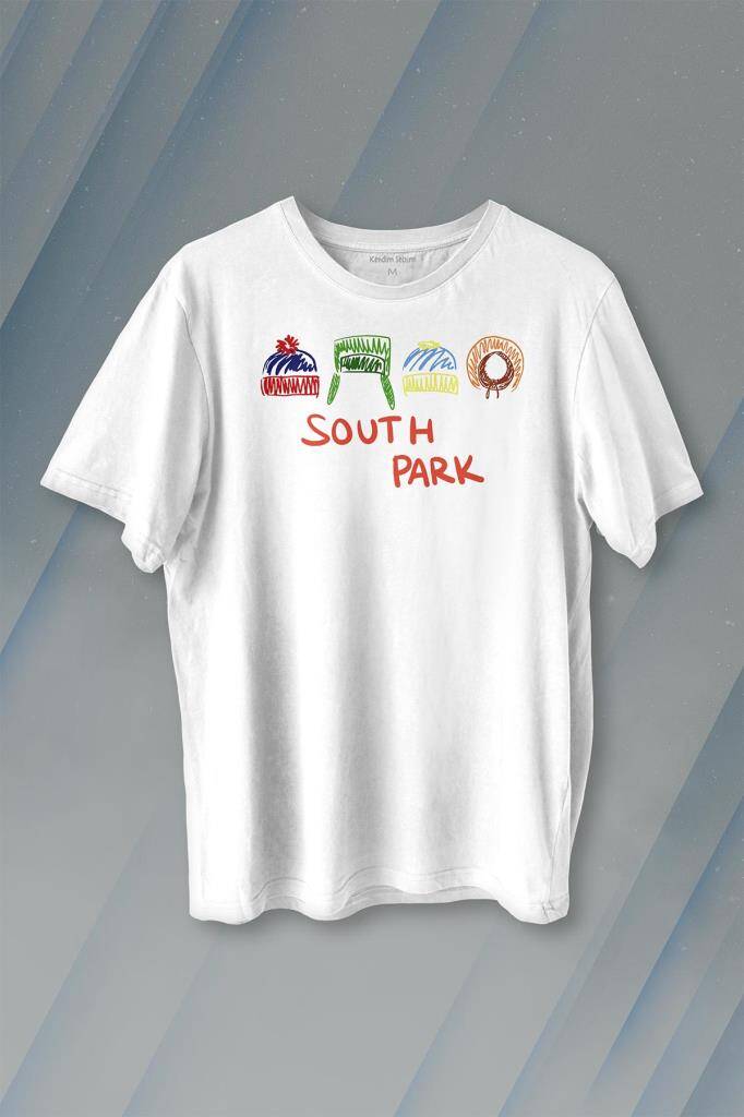 South Park Kenny Cartman Kyle Stan Dizi Film Baskılı Tişört Unisex T-shirt - 1