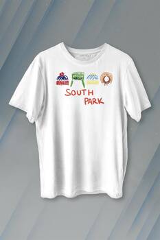 South Park Kenny Cartman Kyle Stan Dizi Film Baskılı Tişört Unisex T-shirt - 1