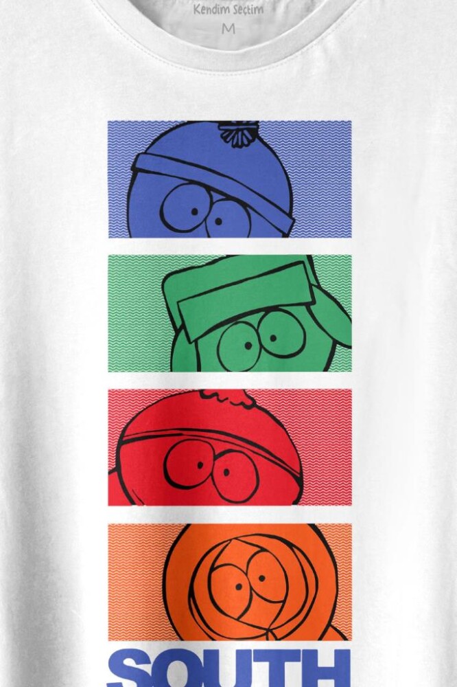 South Park Kenny Cartman Kyle Stan Dizi Film Baskılı Tişört Unisex T-shirt - 2