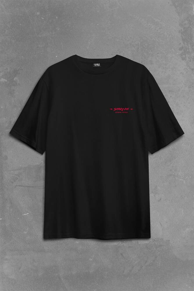 Spartan Extreme Fitness Halter Gym Bodybuilding Sırt Ön Baskılı Oversize Tişört Unisex T-Shirt - 2