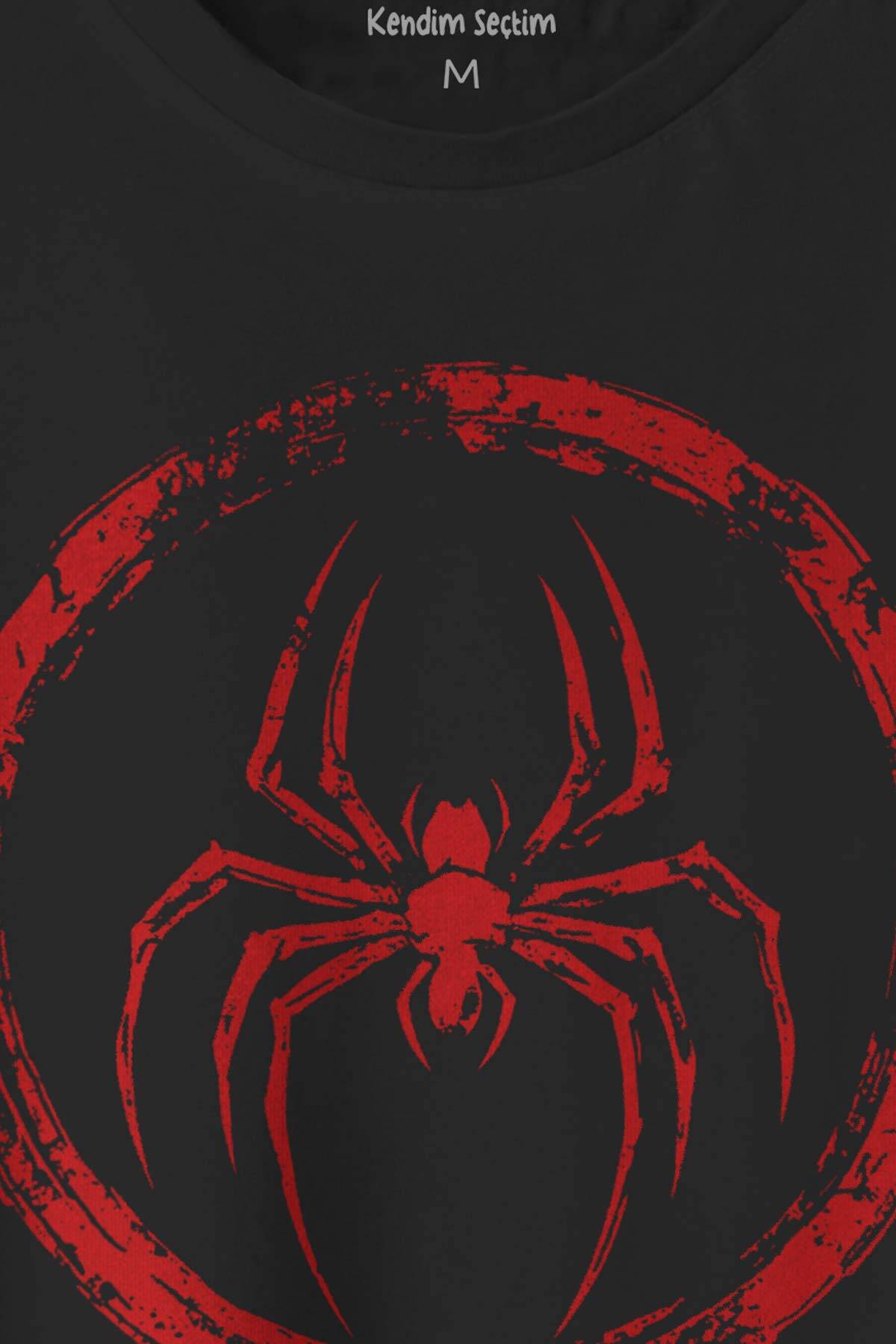 Spider Örümcek Gotik Örümcek Adam Animal Gym Spor Baskılı Siyah Tişört (1)