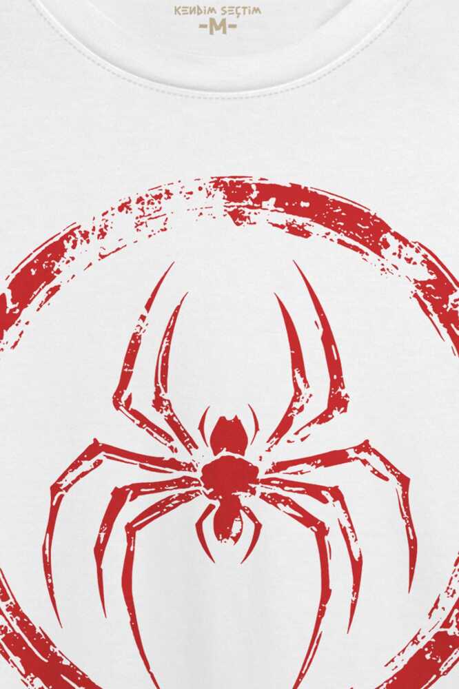 Spider Örümcek Örümcek Adam Animal Gym Spor Baskılı Beyaz Tişört - 2