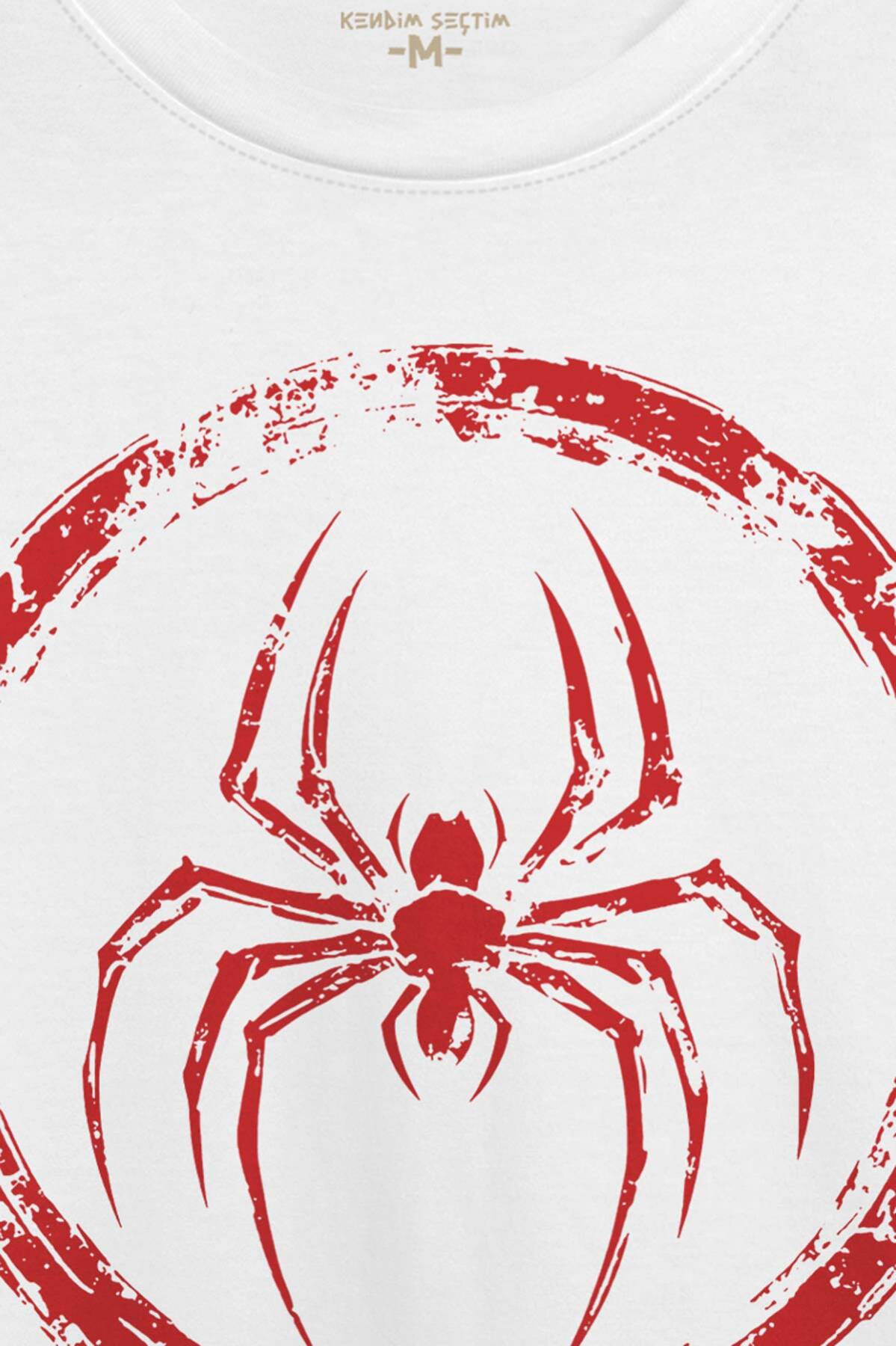 Spider Örümcek Örümcek Adam Animal Gym Spor Baskılı Beyaz Tişört (1)