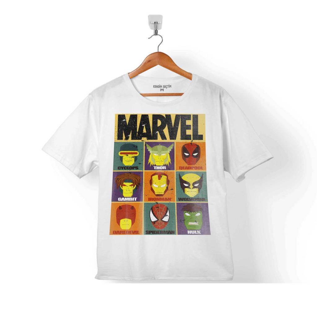 SPIDERMAN IRON MAN THOR HULK DEADPOOL ÇOCUK TİŞÖRT - 1