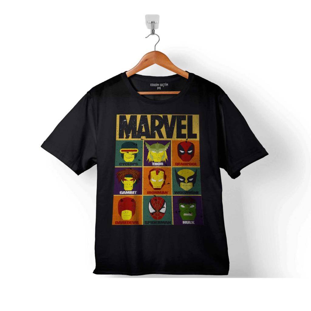 SPIDERMAN IRON MAN THOR HULK DEADPOOL ÇOCUK TİŞÖRT - 1