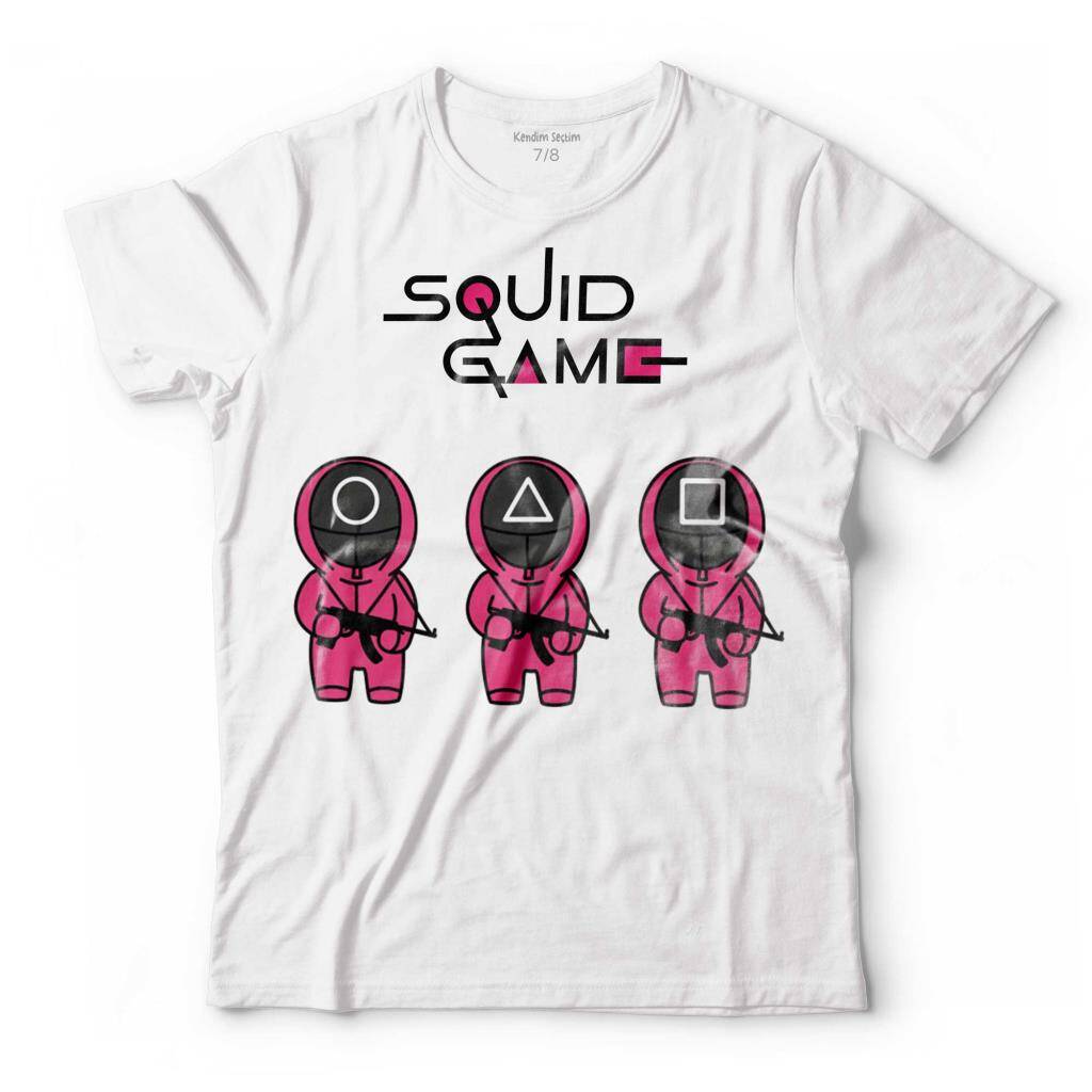 SQUID GAME RED GREEN KIRMIZI YEŞİL IŞIK CARTOON ÇOCUK TİŞÖRT - 1
