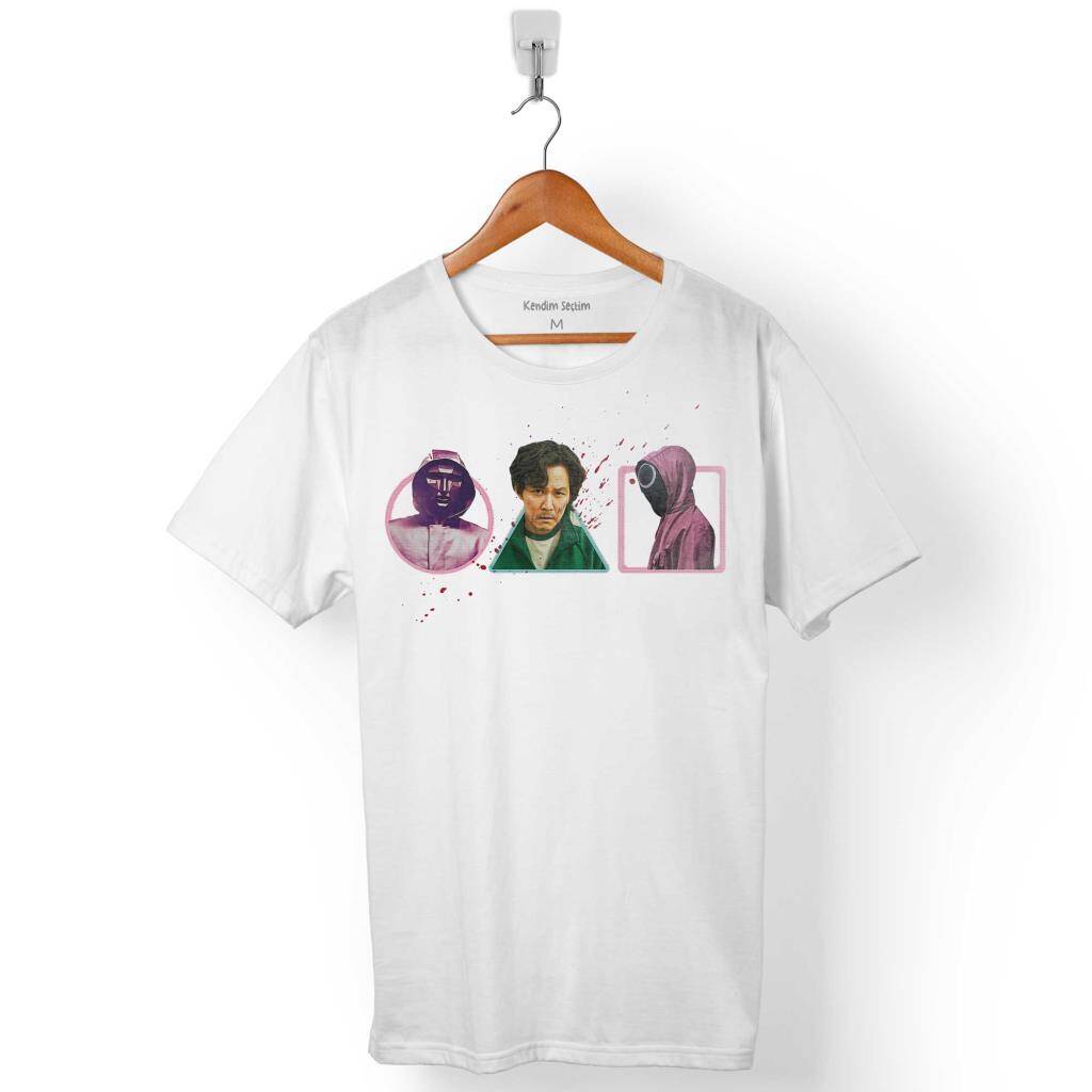  SQUID GAME RED GREEN LIGHT KIRMIZI YEŞİL IŞIK CARTOON ERKEK TİŞÖRT - 1