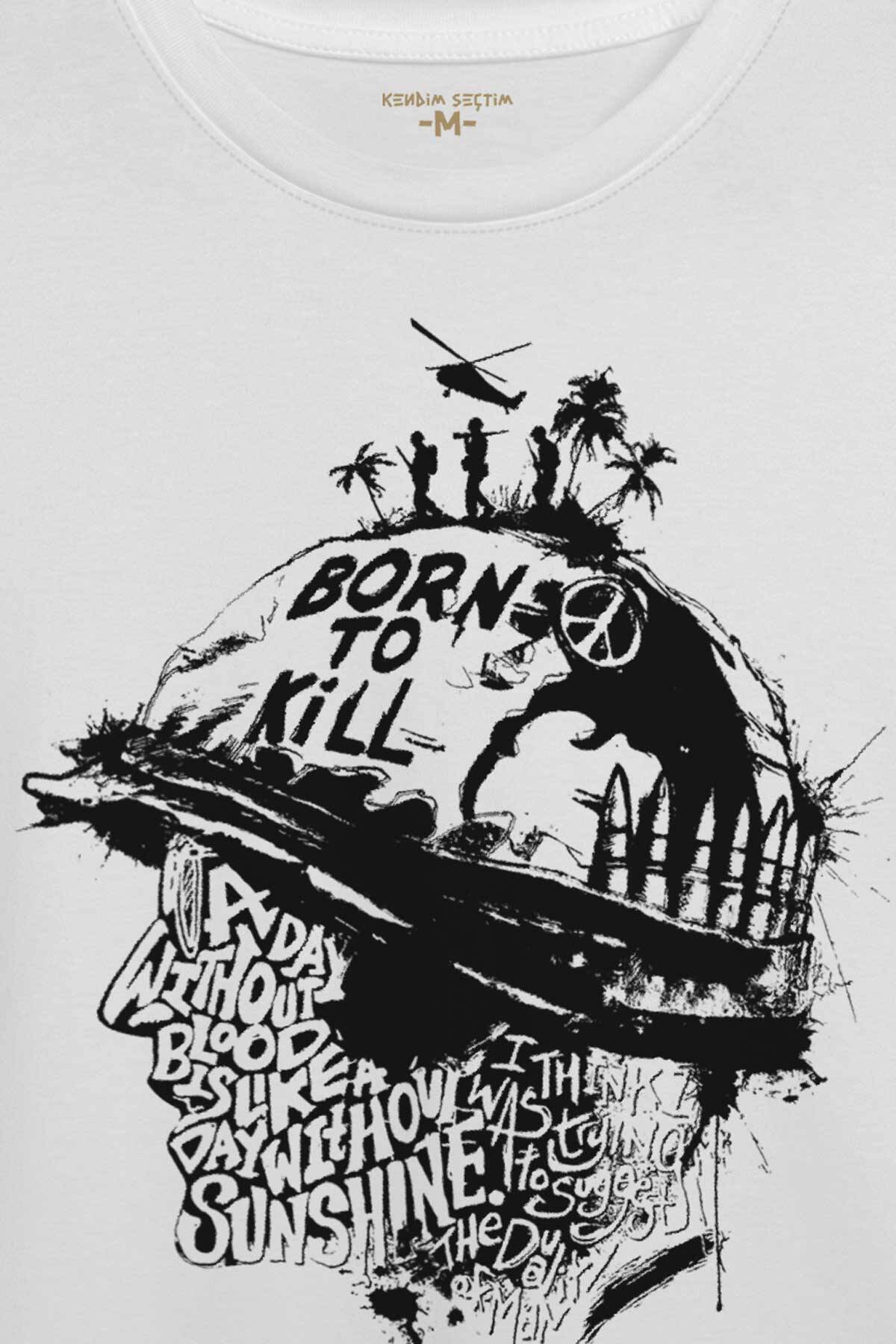 Stanley Kubrick Full Metal jacket Filmi 1995 Baskılı Tişört Unisex T-shirt (1)