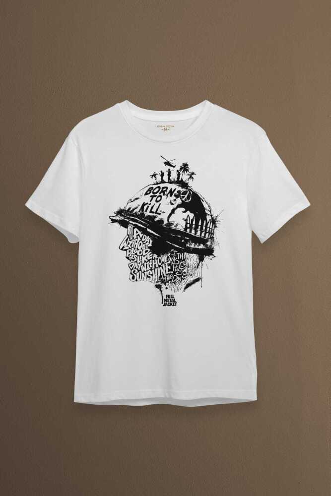 Stanley Kubrick Full Metal jacket Filmi 1995 Baskılı Tişört Unisex T-shirt