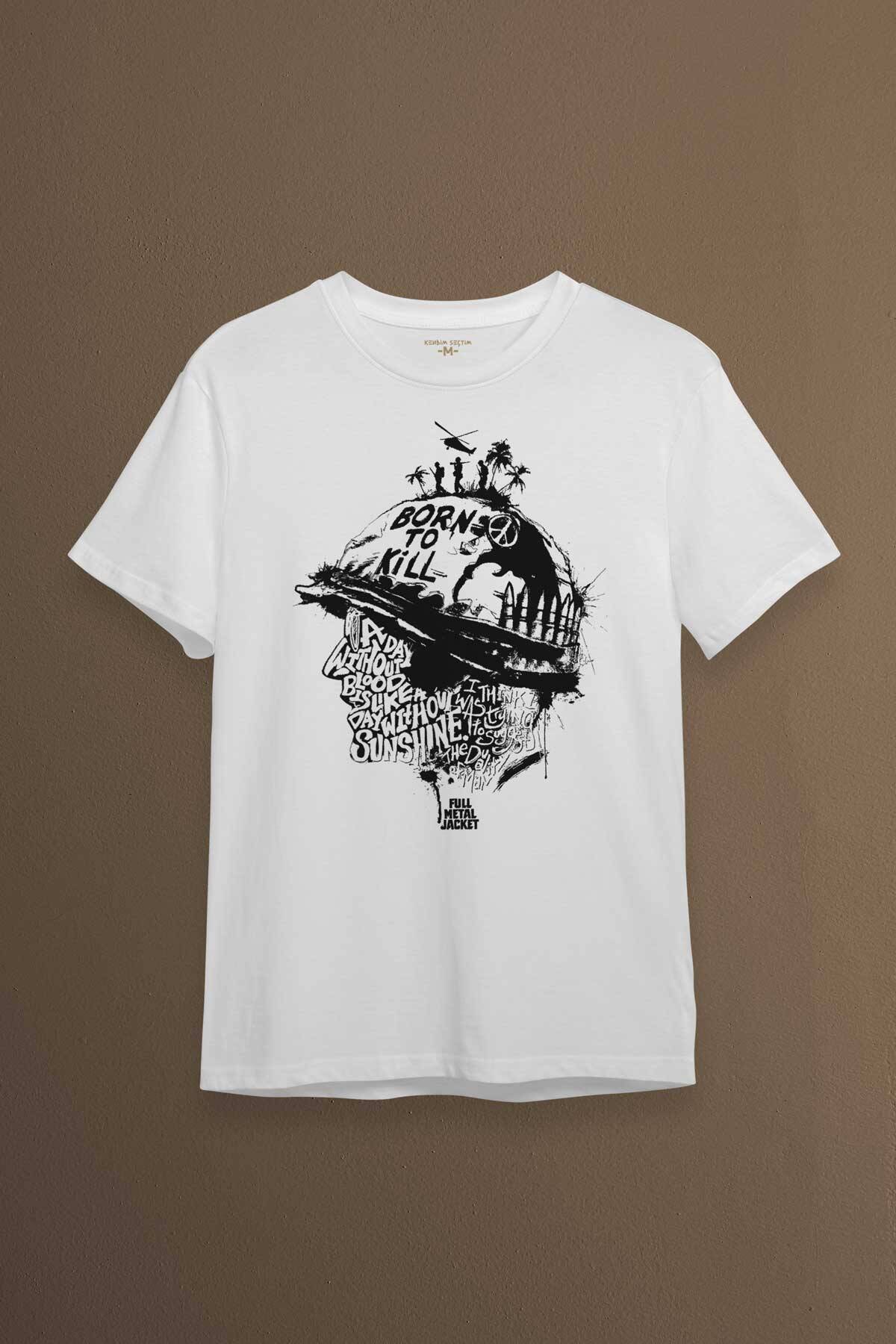 Stanley Kubrick Full Metal jacket Filmi 1995 Baskılı Tişört Unisex T-shirt