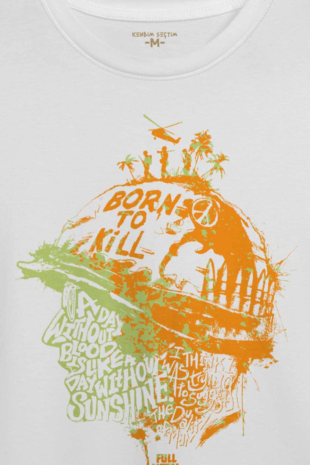 Stanley Kubrick Full Metal jacket Filmi 1995 Orange Baskılı Tişört Unisex T-shirt - 2