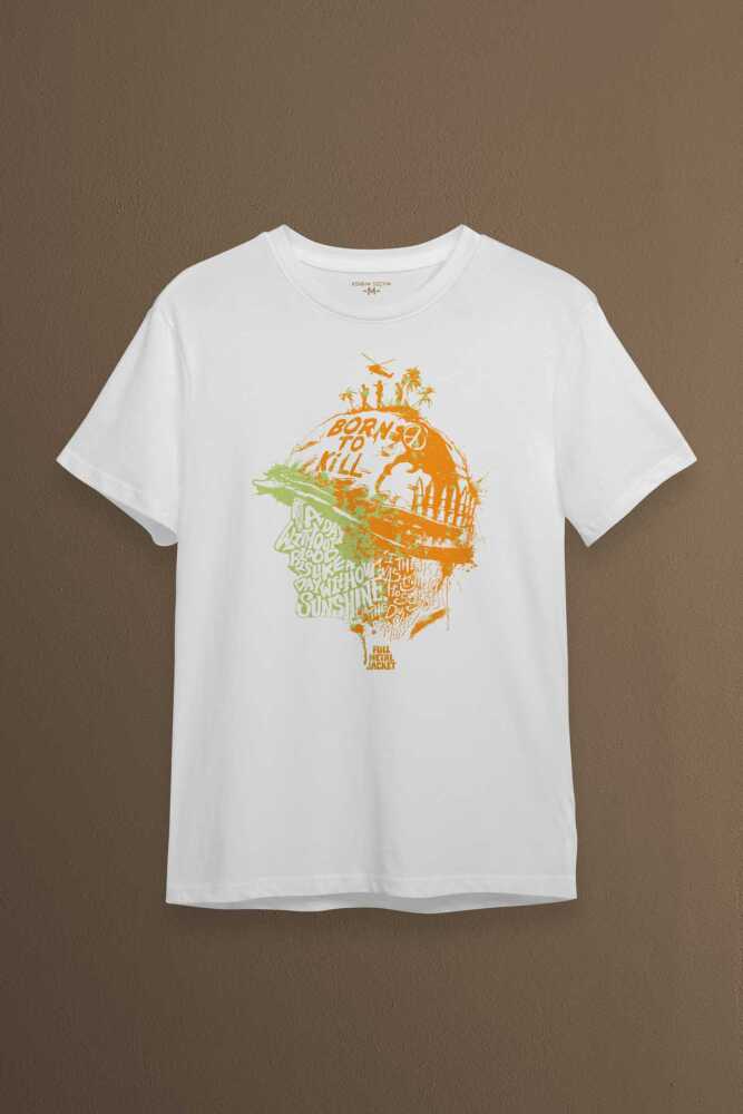 Stanley Kubrick Full Metal jacket Filmi 1995 Orange Baskılı Tişört Unisex T-shirt - 1