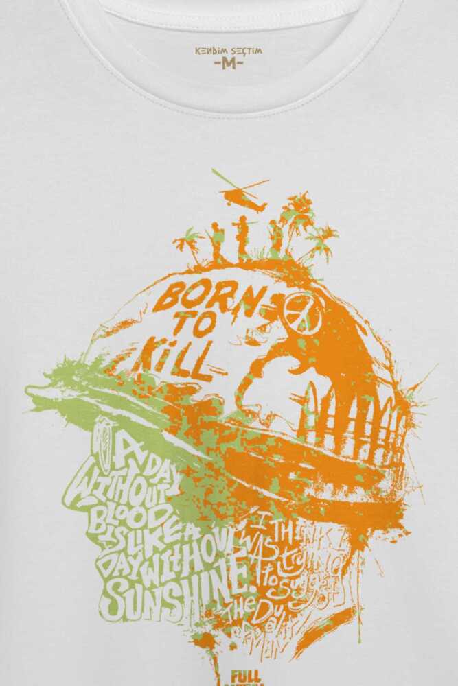 Stanley Kubrick Full Metal jacket Filmi 1995 Orange Baskılı Tişört Unisex T-shirt - 2