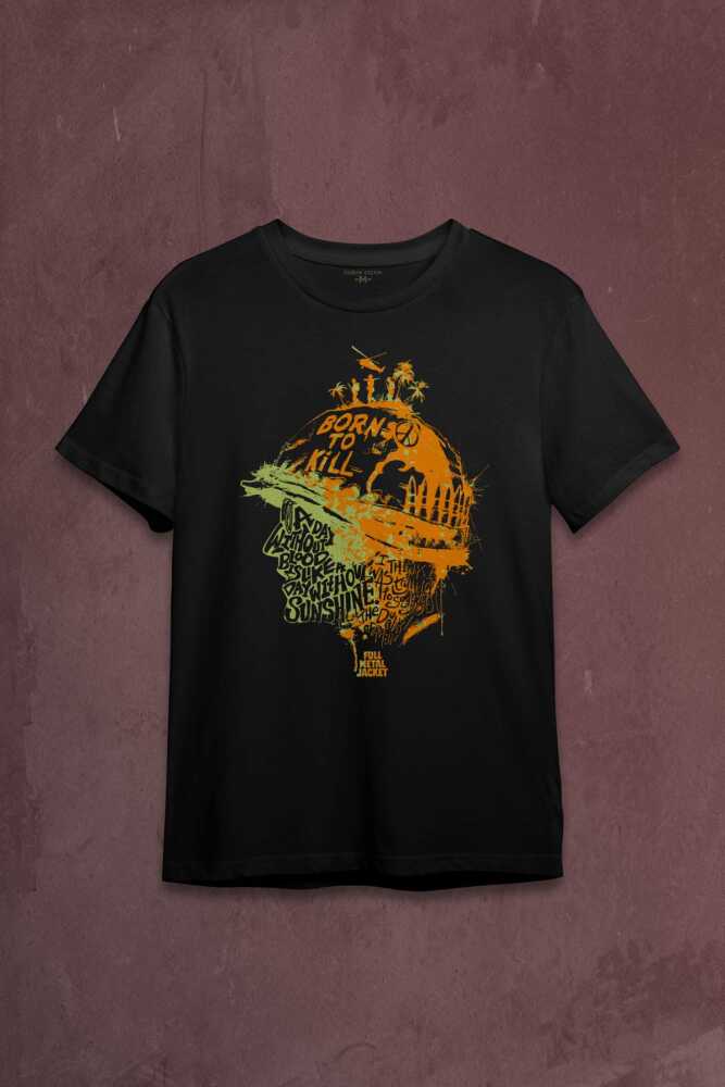 Stanley Kubrick Full Metal jacket Filmi 1995 Orange Baskılı Tişört Unisex T-shirt - 1