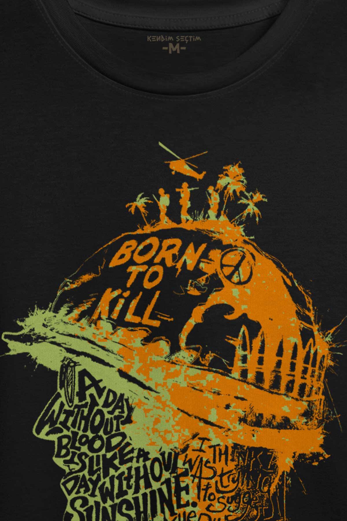 Stanley Kubrick Full Metal jacket Filmi 1995 Orange Baskılı Tişört Unisex T-shirt - 2