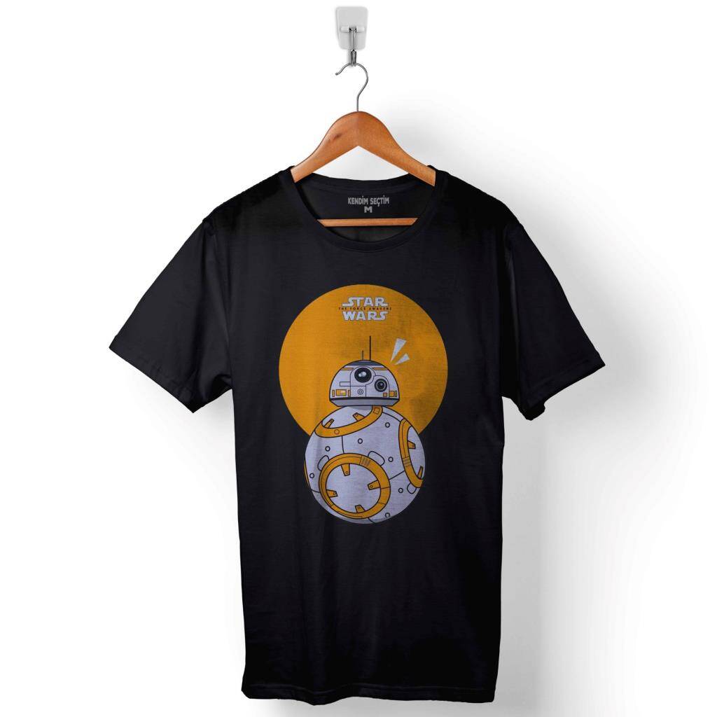 Star Wars Bb-8 Bb8 Fathead Baskılı Tişört Unisex T-Shirt - 1