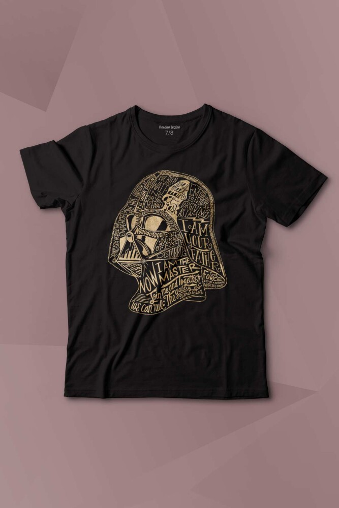 Star Wars Darth Vader Anakin Skywalker Baskılı Çocuk Tişört Kısa Kollu - KENDİM SEÇTİM