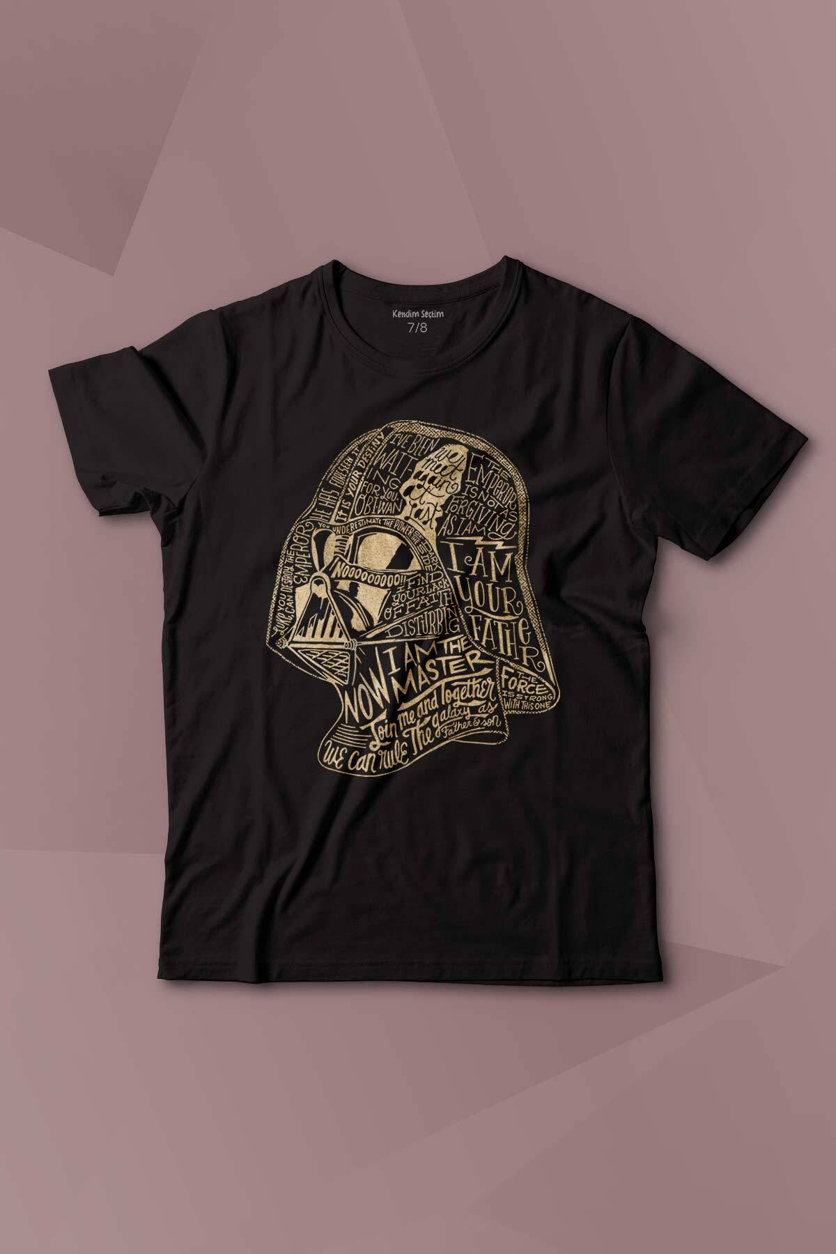 Star Wars Darth Vader Anakin Skywalker Baskılı Çocuk Tişört Kısa Kollu - 1