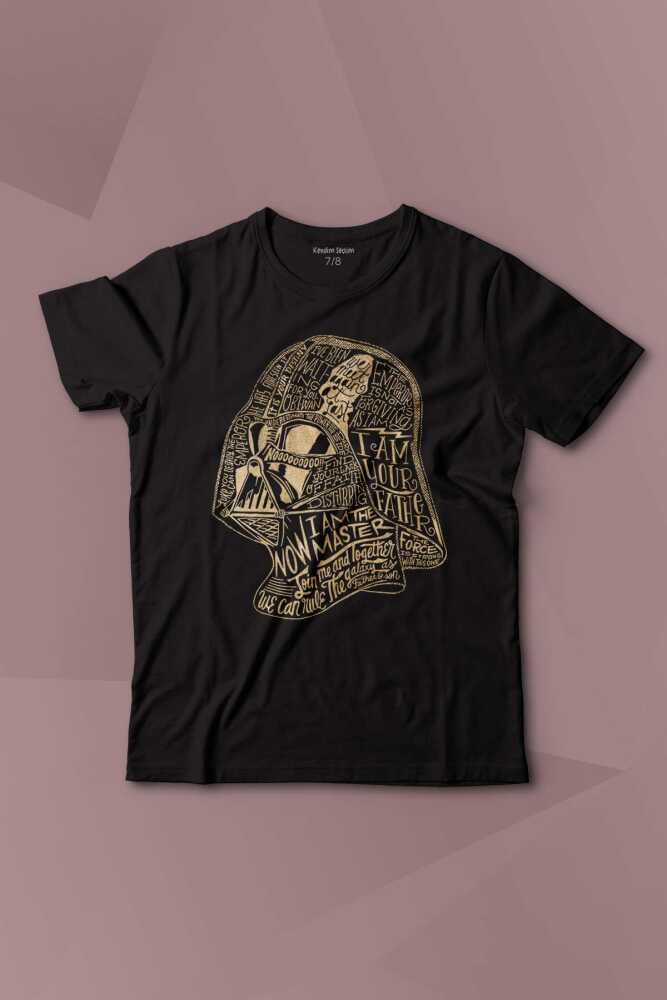 Star Wars Darth Vader Anakin Skywalker Baskılı Çocuk Tişört Kısa Kollu