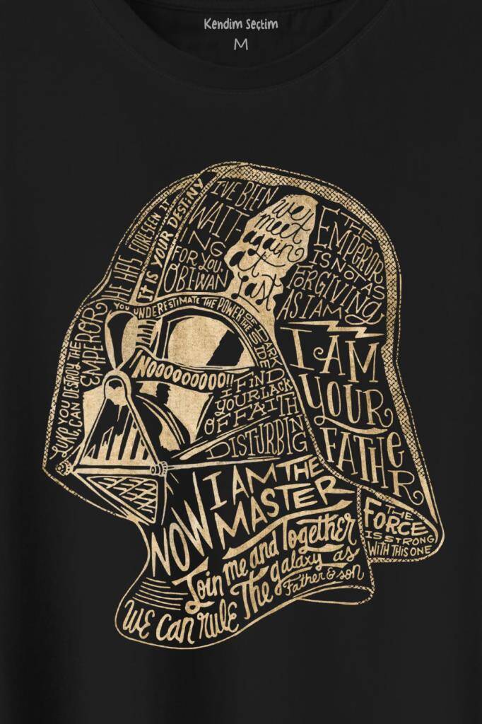 Star Wars Darth Vader Anakin Skywalker Baskılı Tişört Unisex T-Shirt (1)
