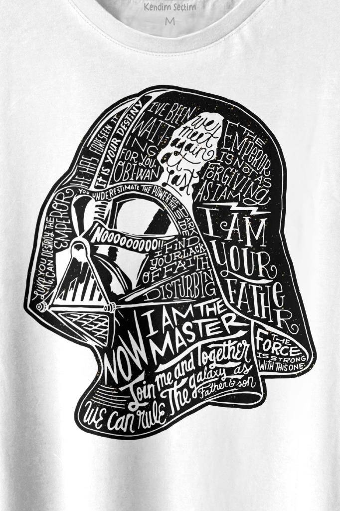 Star Wars Darth Vader Anakin Skywalker Baskılı Tişört Unisex T-shirt (1)