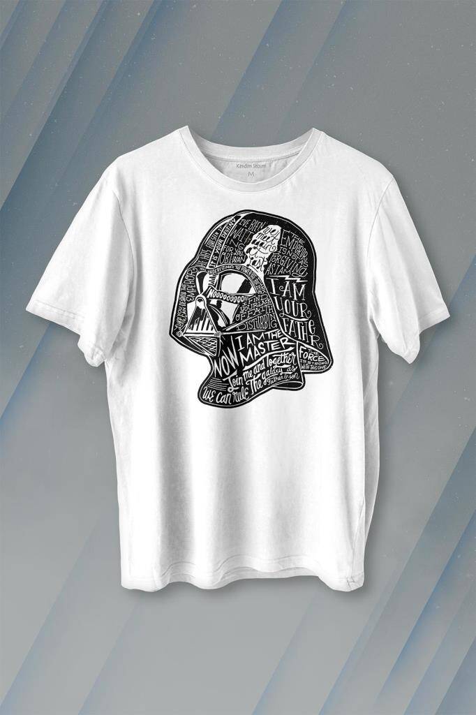 Star Wars Darth Vader Anakin Skywalker Baskılı Tişört Unisex T-shirt - 1