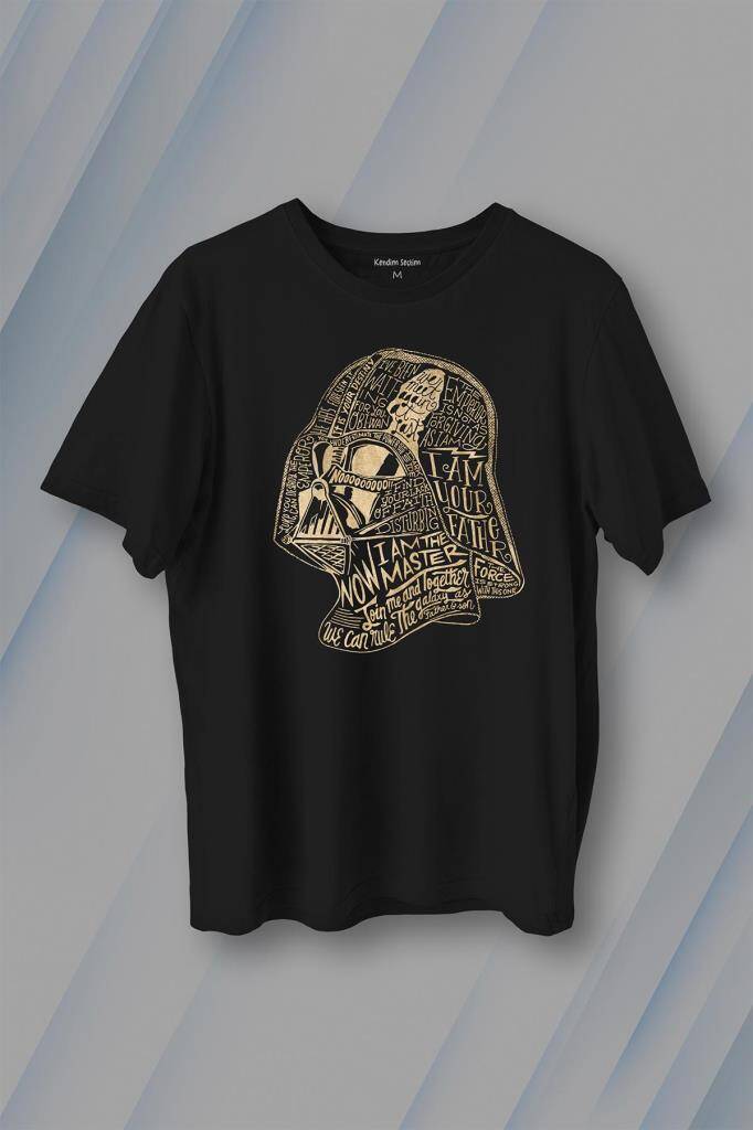Star Wars Darth Vader Anakin Skywalker Baskılı Tişört Unisex T-Shirt - 1