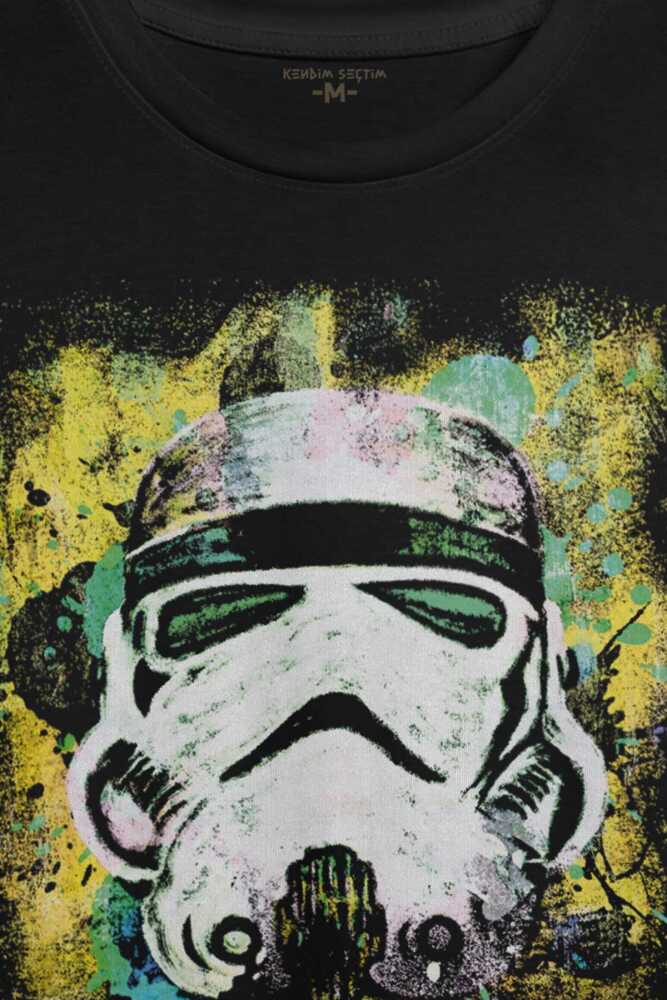 Star Wars Mask Sarı Baskılı Tişört Unisex T-shirt - 2