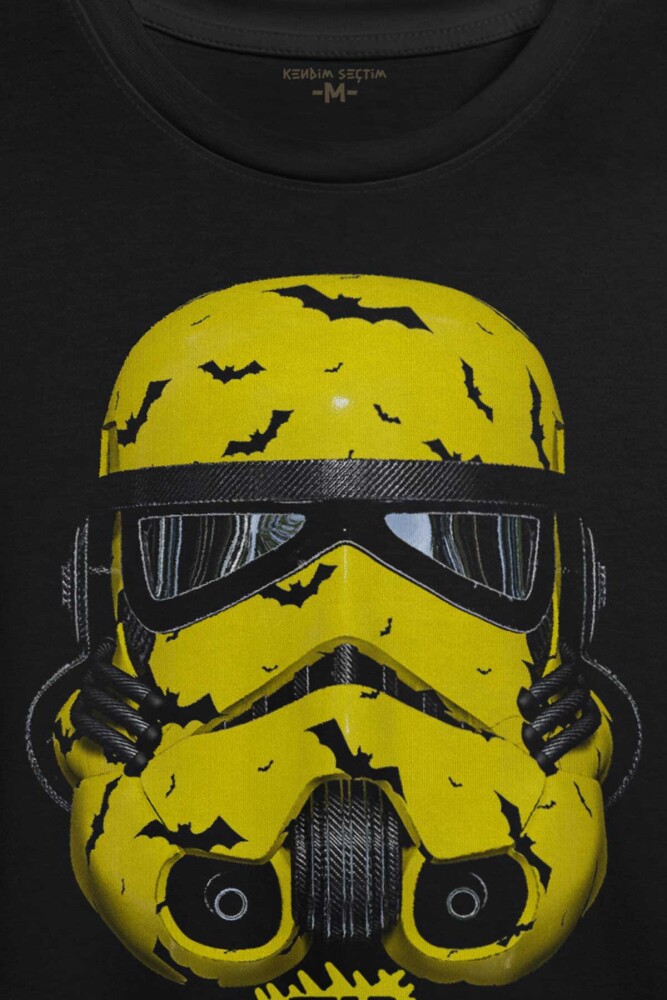 Star Wars Mask Sarı Baskılı Tişört Unisex T-shirt - 2