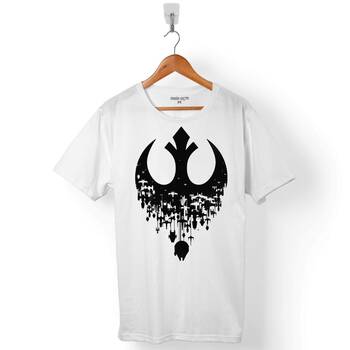 STAR WARS YILDIZ SAVAŞLARI VADER SİLÜET TASARIM ERKEK TİŞÖRT - 1