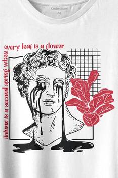 Statue Cry Vaporwave Future Heykel Urban Street Culture Baskılı Tişört Unisex T-shirt - 2