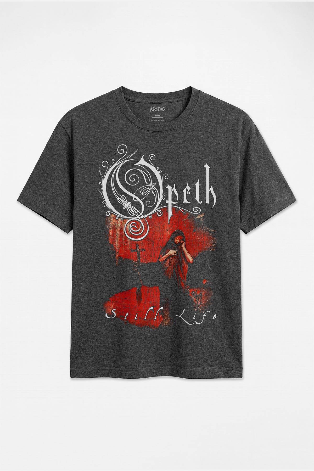 Still Life Opeth Progressive Metal Rock Müzik Unisex Regular Antrasit Melanj Tişört