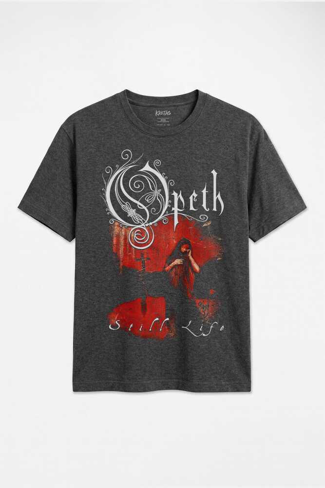 Still Life Opeth Progressive Metal Rock Müzik Unisex Regular Antrasit Melanj Tişört