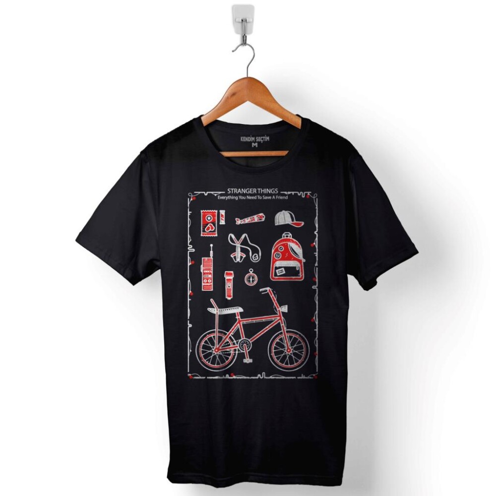 Stranger Things Pıctogram Everythng You Need Baskılı Tişört Unisex T-Shirt - 1