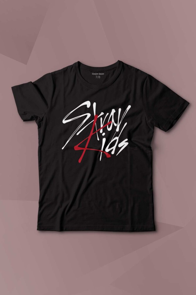 Stray Kids Kore K-Pop Baskılı Çocuk Tişört Kısa Kollu - 1