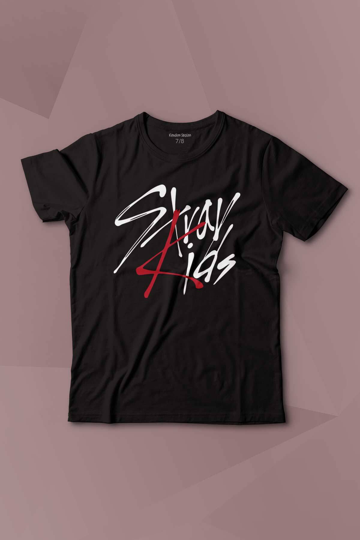Stray Kids Kore K-Pop Baskılı Çocuk Tişört Kısa Kollu